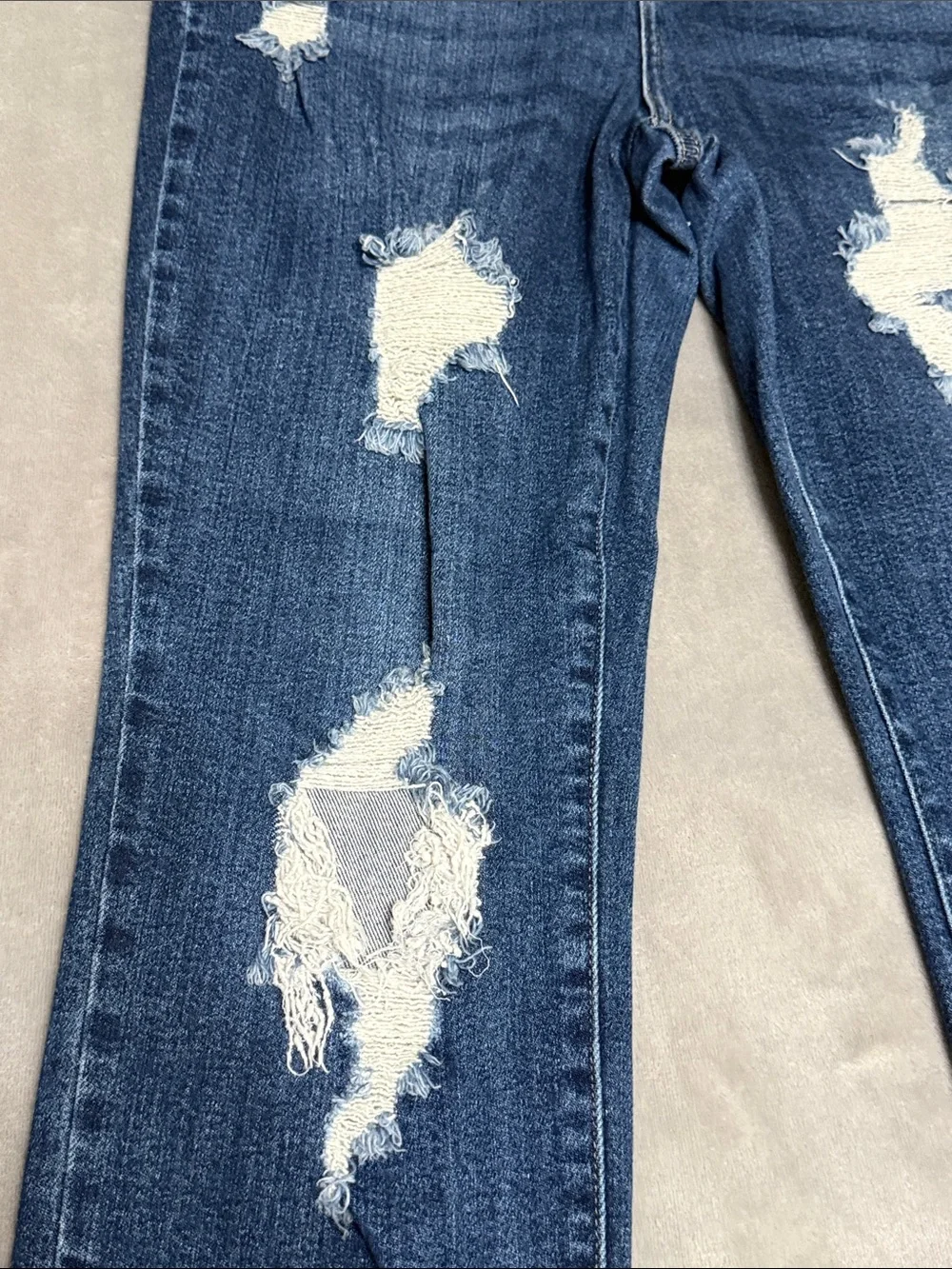 Judy Blue Distressed Dark Blue Straight Leg Jeans style JB88220 item: 72505